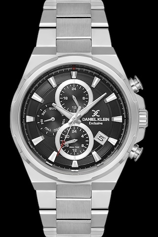 Daniel Klein Exclusive Multifunction Erkek Kol Saati Gümüş-Siyah