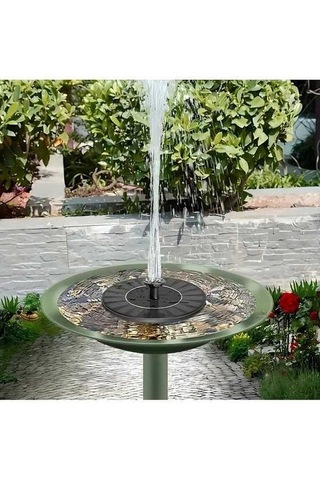 Besthome1 16cm Güneş Enerjili Yüzen Çeşme Pompası Kuş Banyoları Göller Akvaryumları Oksijenlendirici Bahçe Dekoru