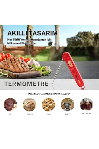 Thermopro Tp03b Su Geçirmez Katlanabilir Profesyonel Gıda Pişirme Termometresi
