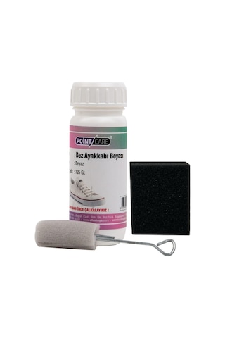Point Care Beyaz Kumaş Ve Bez Ayakkabı Boyası 125 Ml +Sünger Beyaz