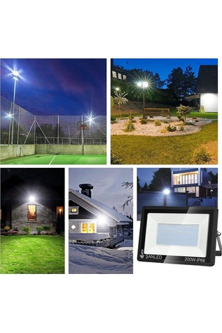 Şanled 200w 22.000 Lümen 6500k Beyaz Işık Smd Led Projektör 2'li