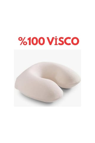 Pride Ortopedik Visco Seyahat Yastığı Boyun Yastığı Boyunluk Ay Şekilli Taşınabilir