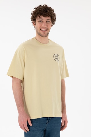 U.S. Polo Assn. Erkek Oversize Fit Bisiklet Yaka Açık Haki Tişört 50305904-VR183