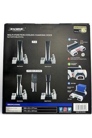 Ps5 Fat/slim/pro Uyumlu Soğutucu Şarj Standı Dobe Tp5-3536b
