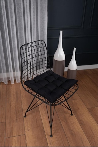Altınpamuk Altınpamuk Sandalye Minderi 9 Düğme Dikişi Detaylı 42X42Cm Bağcı