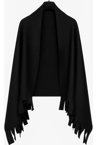 Elif Mira Unisex Polar Omuz Şalı 70x180 Cm Kışlık Sıcak Şal Elegantwarm Siyah