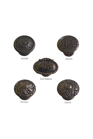 Eymenyapimarket Mobilya Dolap Kulp Düğme Eskitme Tek Vidalı Bakır