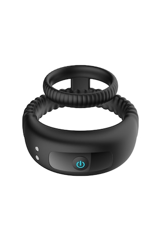 Carmine 10 Modlu Şarjlı Titreşimli Penis Halkası Siyah