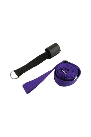 Maoyaya Dolıty Bale Kapı Streç Bandı Bacak Ayak Esneme Kayışı Mor, Mor Mor Desenli Mor