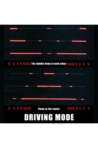 Youtek Pickup Kuyruk Lambası Akıcı Balık Kemiği Fren Ve Sinyal Işığı 12-24v Geniş Voltajlı 1.8m