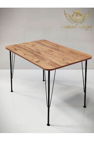 By Hakan Aşkın Metal Ayaklı 70x110 Cm Eclipse 2024 Mutfak - Balkon - Çalışma Masası Eclipse Atlantik Çam