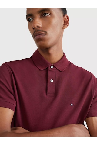 Tommy Hilfiger Erkek 1985 Regular Polo Polo T-shirt-bordo-13175 Bordo