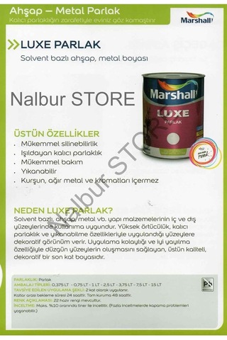 Luxe Parlak Yağlı Boya Beyaz-0.75lt 1kg-ahşap-demir-plastik Boyamada Mükemmel Sonuç Verir Diğer