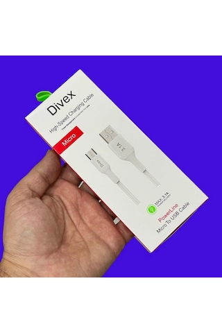 Divex 3.1a Micro Usb Hızlı Şarj Data Kablosu 1 Metre Dc-110