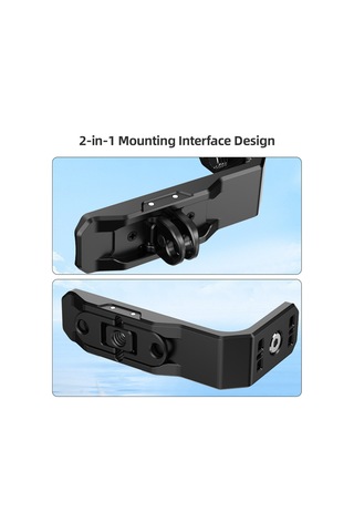 Lemestar Insta360 X4/x3 Uyumlu Alüminyum Metal Yatay Fotoraf Ayakçığı 1/4 Vida İle Siyah