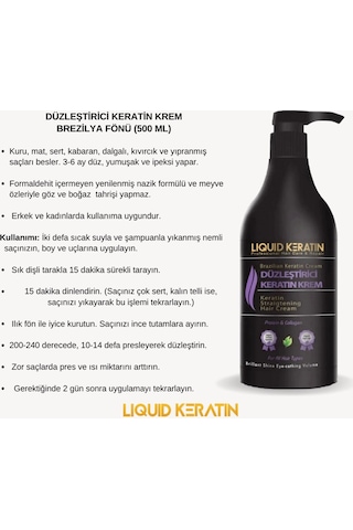 Saç Düzleştirici Keratin Kremi 500ml