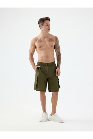 Regular Fit Erkek Deniz Şortu Haki