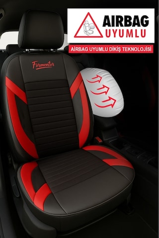 Naz Oto Formentor Tay Tüyü Oto Koltuk Kılıfı Renault Fluence-megan 1-2-3-clio-symbol-tailant-toros Kırmızı