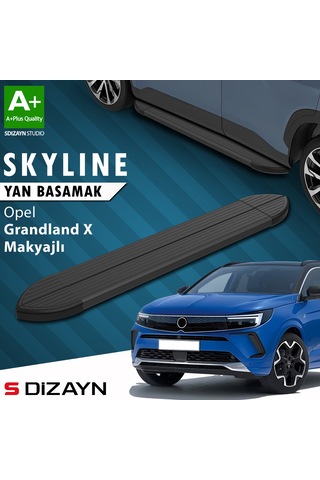 S-dizayn Opel Grandland X Makyajlı Hybrid Skyline Siyah Yan Basamak 183 Cm 2021-2024 A+ Kalite