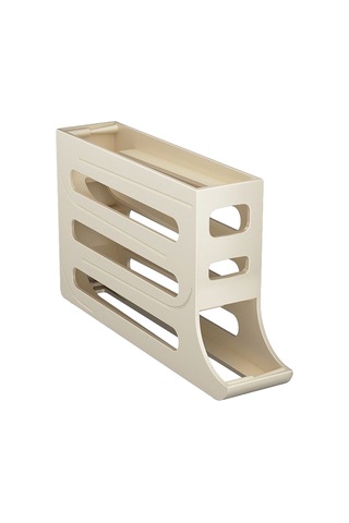 Mufunye Otomatik Yuvarlanan Yumurta Depolama Kutusu, 30 Yumurta Kapasitesi, 7% Eğimli Tasarım, Soğutucu Taşınabilir, Abs Malzeme, Krem Beyaz Tek Adet Sarı