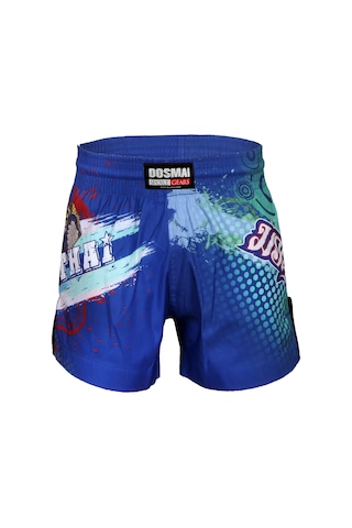 Dosmai Dijital Baskılı Muay Thai Spor Şort Mavi Mts211 Mavi