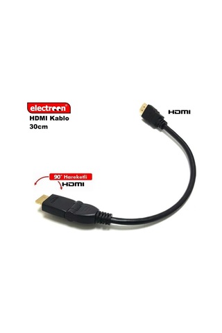 Electroon 30Cm Hdmi Kablo 90Derece Hareketli