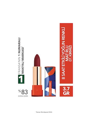 Yves Rocher 8 Saat Etkili Yoğun Renkli Mat Ruj-07. Kırmızı-3.8g-84424 07 Kırmızı