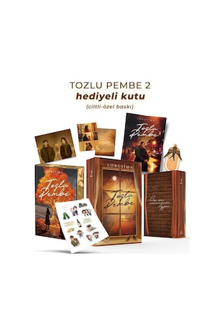 Tozlu Pembe 2 Tek Kitaplık Kutu Yan Boyamalı