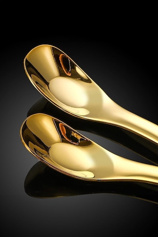 304 Çelik 6 Adet 15,5 Cm Gold Kahve Latte Meyvesuyu Kokteyl Barmen Kaşığı Cin942