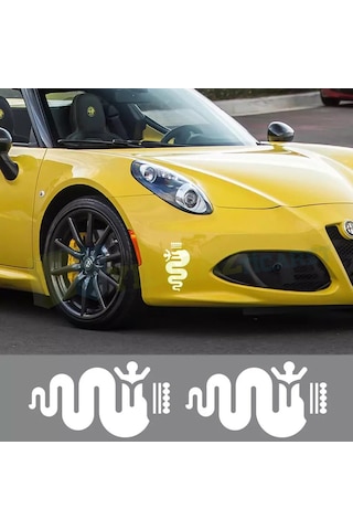 Alfa Romeo Logo Amblem Arma Oto Sticker Etiket Yapıştırma 2 Adet