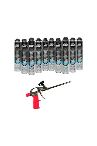 Selsil Thermal Foam Isı Ve Ses Yalıtım Köpüğü 850 Ml. 10 Adet ,demir Köpük Tabancası