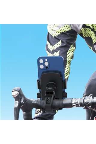 Otomatik Kilit Bisiklet Telefon Tutucu 360 Derece Dönme Bisiklet Gidon Cep Telefonu Klip Standı Gps Montaj Braketi Çok Renkli