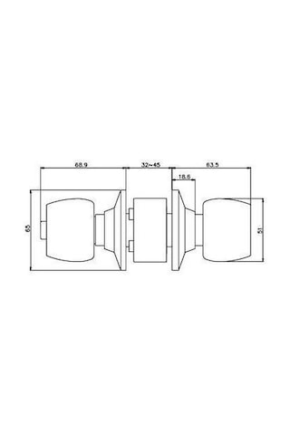Kale Arco Topuzlu Kilit Saten Anahtarsız Banyo & WC – KD040/36-300