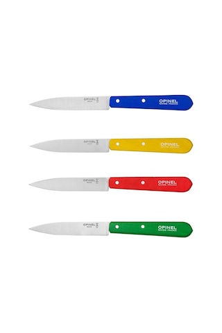 Opinel No112 4'lü Klasik Renkli Soyma Kamp Bıçağı 10 CM Kahverengi