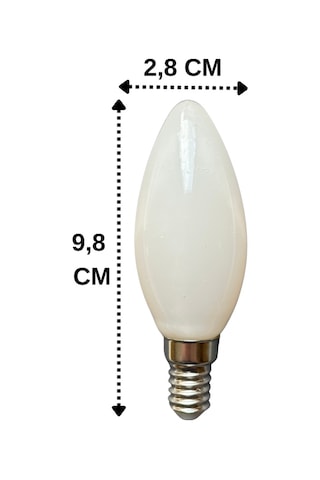 2 Adet Heka 6w 51w 3000k Günışığı E14 Duylu İnce Duy Soft Mum Ampul