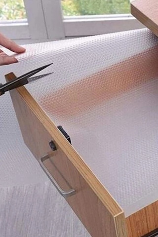 Eva Şeffaf Kaydırmaz Raf Dolap Ve Çekmece Örtüsü 45 Cm X 5 M Renkli