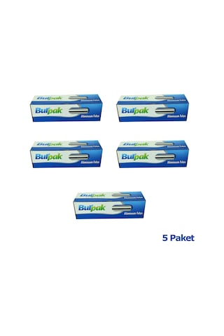 Burpak Alüminyum Folyo - 45 CM x 50 M - 10 Mikron - 5 Paket