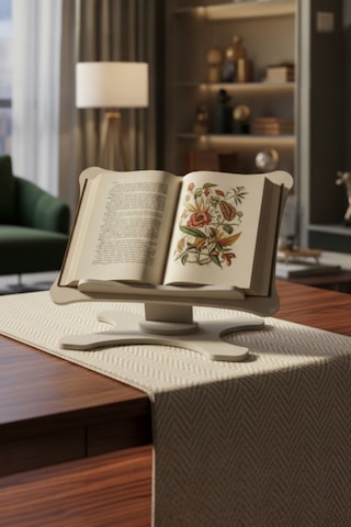 Ahşap Kitap Okuma Standı Yükseklik Ayarlanabilir Katlanabilir 360º Dönebilen Laptop Standı