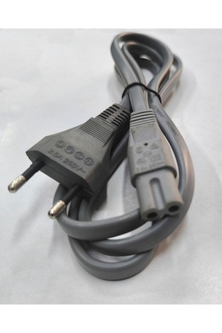 Teyip Fişi 2 Pinli Teyip Radyo Vb İçin Power Kablo 1.30 Cm