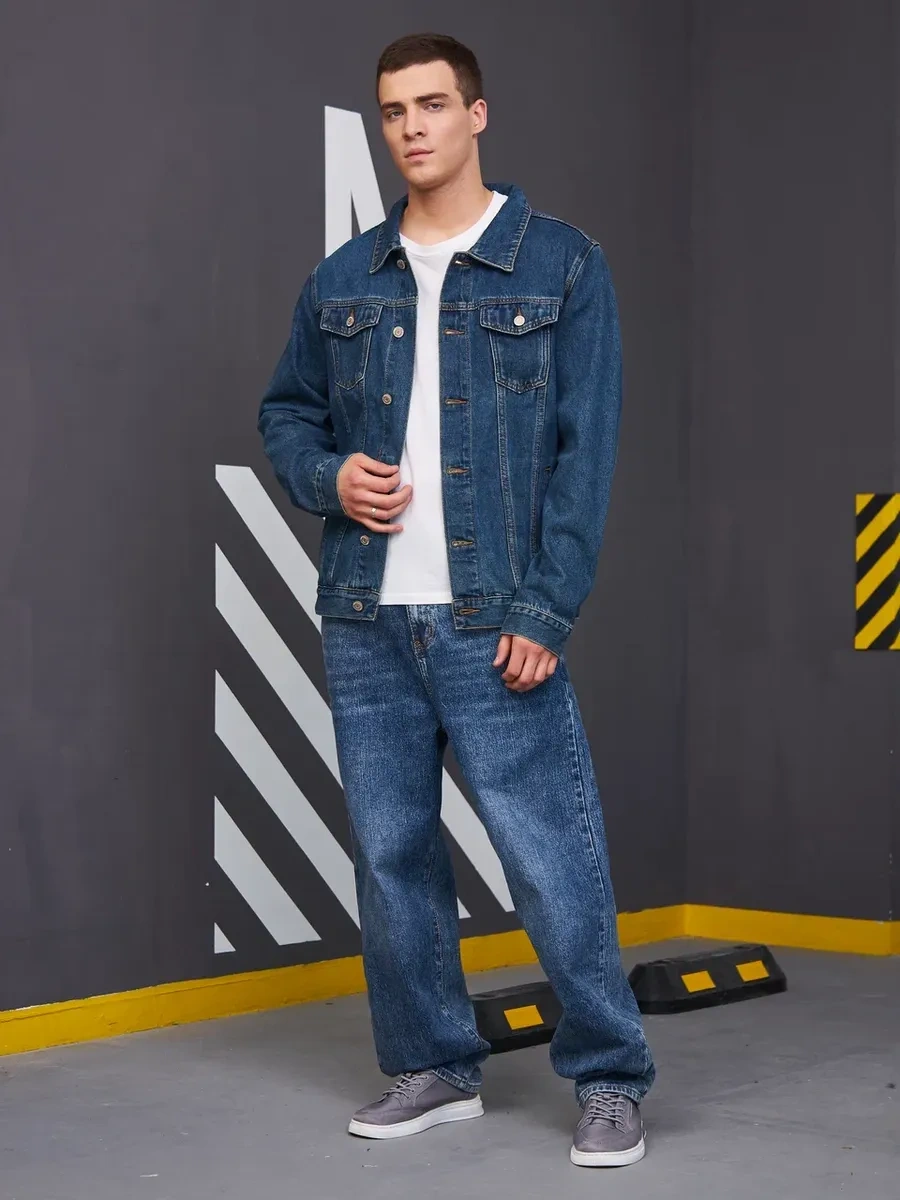 Arvador Klasik Erkek Kot Ceket 439191974 Mavi