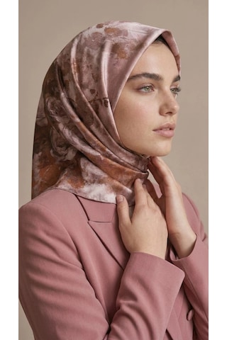 Levidor Kristal Eşarp Gül Degrade Desen Pembe