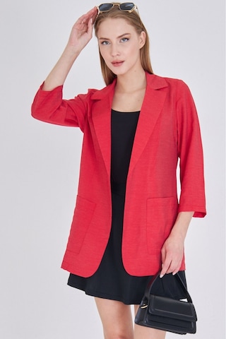 Armonika Kadın Kırmızı Cepli Oversize Ceket Arm-25y001064