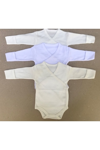 Özdemirlitekstil Bebelino Çıtçıtlı Badi Kruvaze (3 Lü Paket) (456374060) Çok Renkli