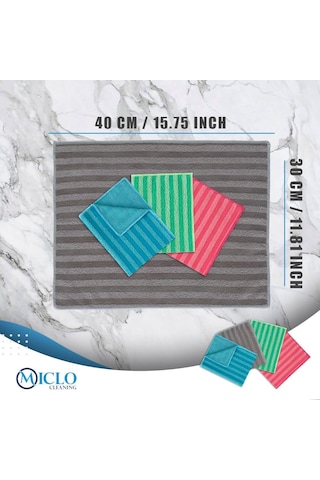 Ekonomik Paket, Yağ & Kir Sökücü, İz Bırakmaz, Ekstra Emici, Hızlı Kuruyan Mikrofiber Temizlik Bezi, Mutfak, Banyo, Ofis, Kafe, Otel, Mağaza, Araba 4'lü Paket Çok Renkli