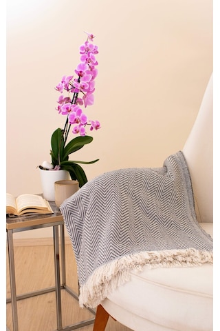 Tabu Home Dokuma Cozy Comfort Koyu Gri Tv Örtüsü