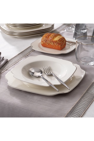 Schafer Royalty 24 Parça Yemek Takımı-platin