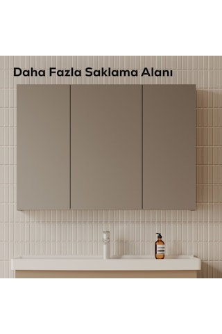 Creavit D20 100 Cm Beyaz Aynalı Dolap Melamin Gövde Beyaz