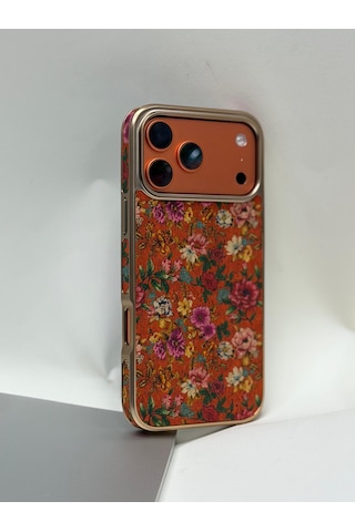 Apple iPhone Uyumlu 17 Pro Max Tuval Kılıf - Egzotik Lotus Desenli Sanatsal Koruyucu 04