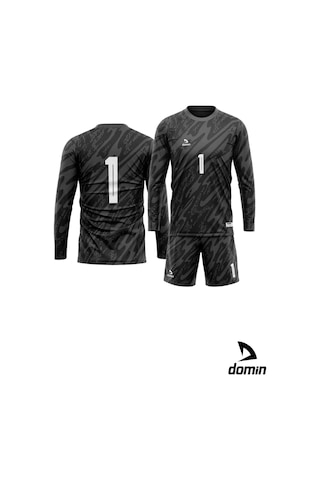 Hnc Sport Uzun Kol Siyah Kamuflaj Desenli Kaleci Forması Futbol Forması Maç Forma Ve Şort Seti