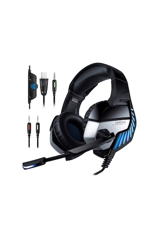 Porfesyonel Oyuncu Kulaklıgı Led Pc, Ps4, Xbox One, Ipad Uyumlu Dizüstü Bilgisayar Mikrofonlu Stereo